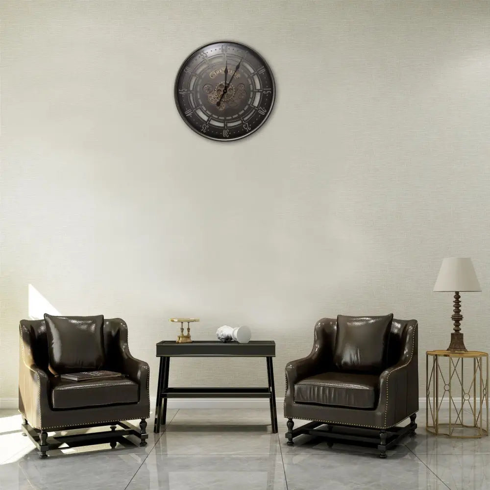 Spin Time Vintage Industrial Wall Clock – view 7