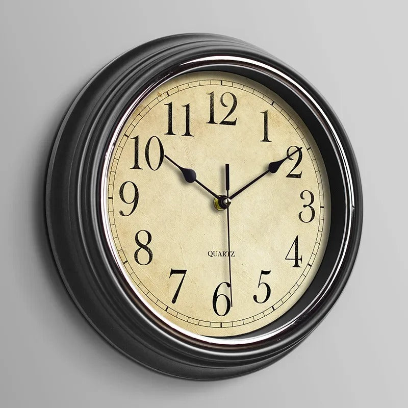 Antique-Style Aged Wood Wall Clock for UK interiors