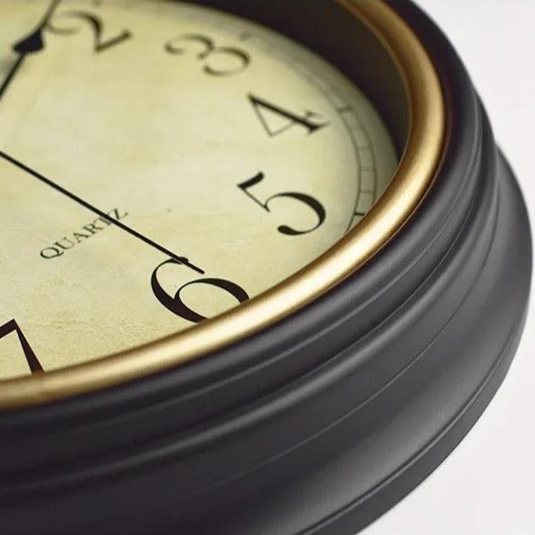 Antique-Style Aged Wood Wall Clock for UK interiors