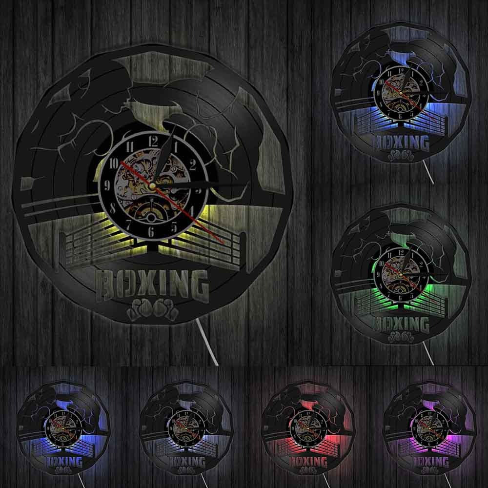 Illuminated Boxing Wall Clock for UK interiors