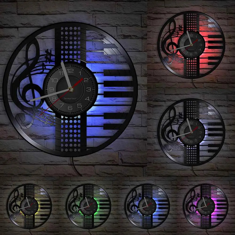 Musical Keyboard Wall Clock for UK interiors