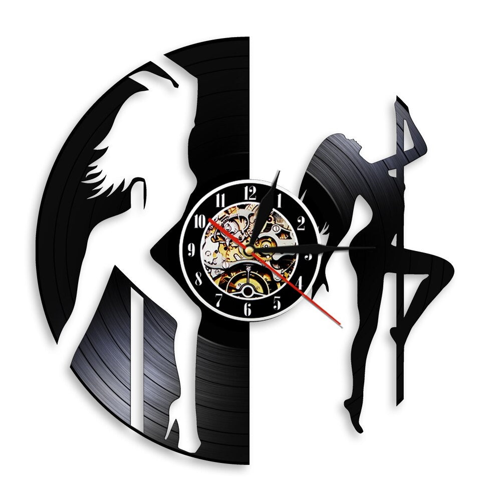 Dancing Vinyl Wall Clock for UK interiors