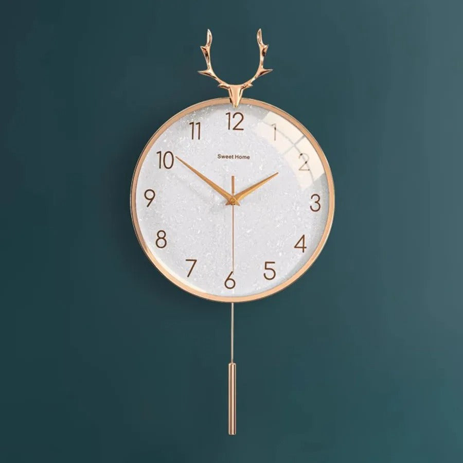 Horns Design Pendulum Wall Clock – product view 2