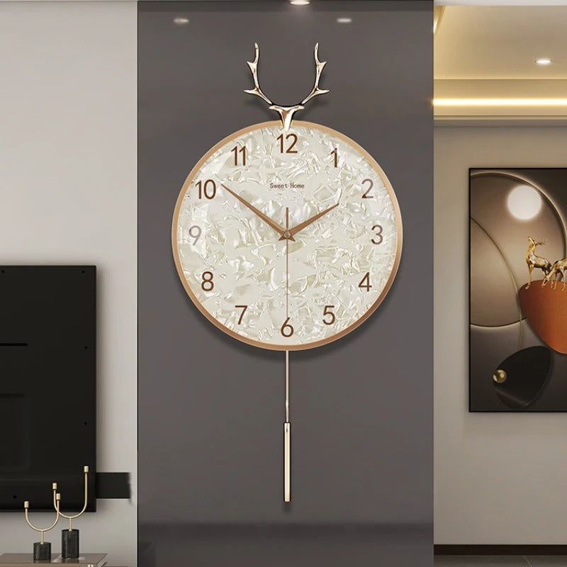 Horns Design Pendulum Wall Clock – product view 3
