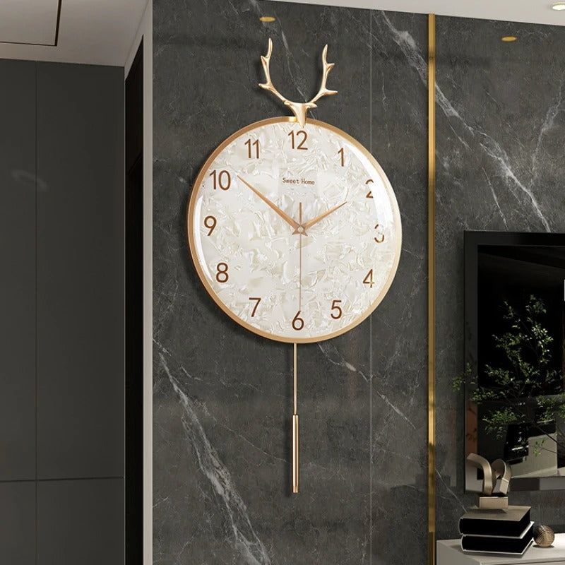 Horns Design Pendulum Wall Clock – product view 4
