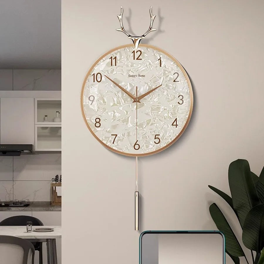 Horns Design Pendulum Wall Clock – product view 6