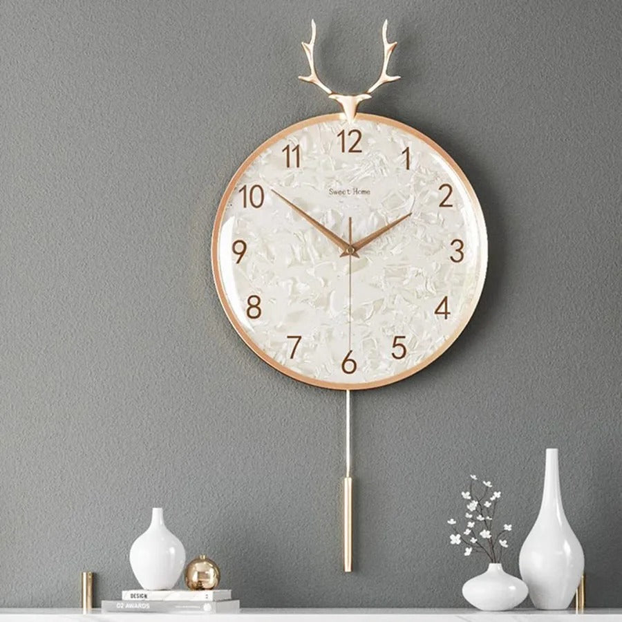 Horns Design Pendulum Wall Clock – product view 7