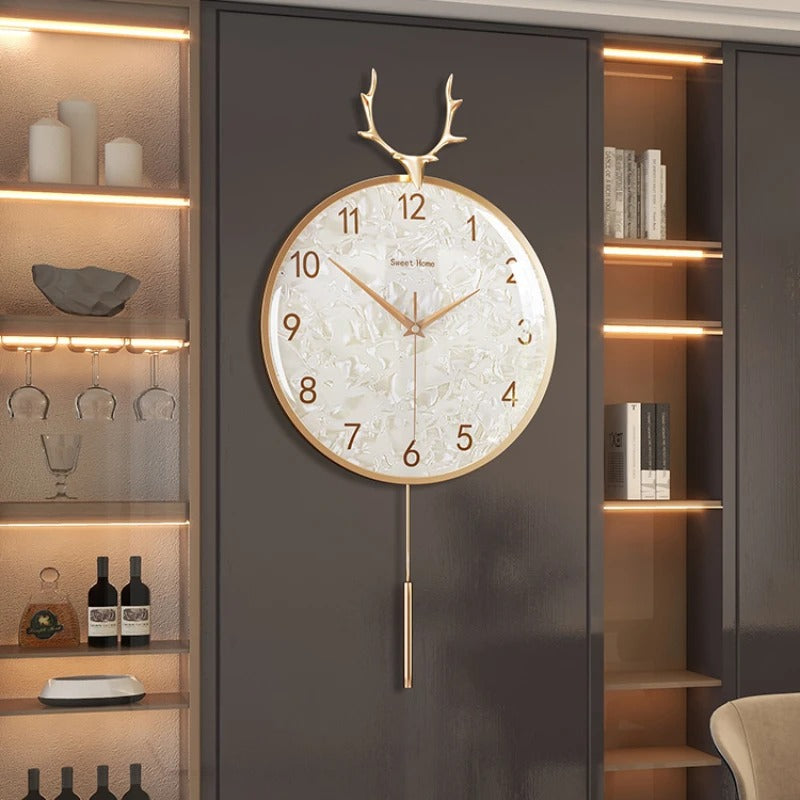 Horns Design Pendulum Wall Clock – product view 8