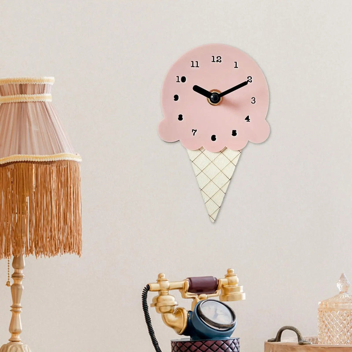 Ice Cream Cone Wall Clock – product image