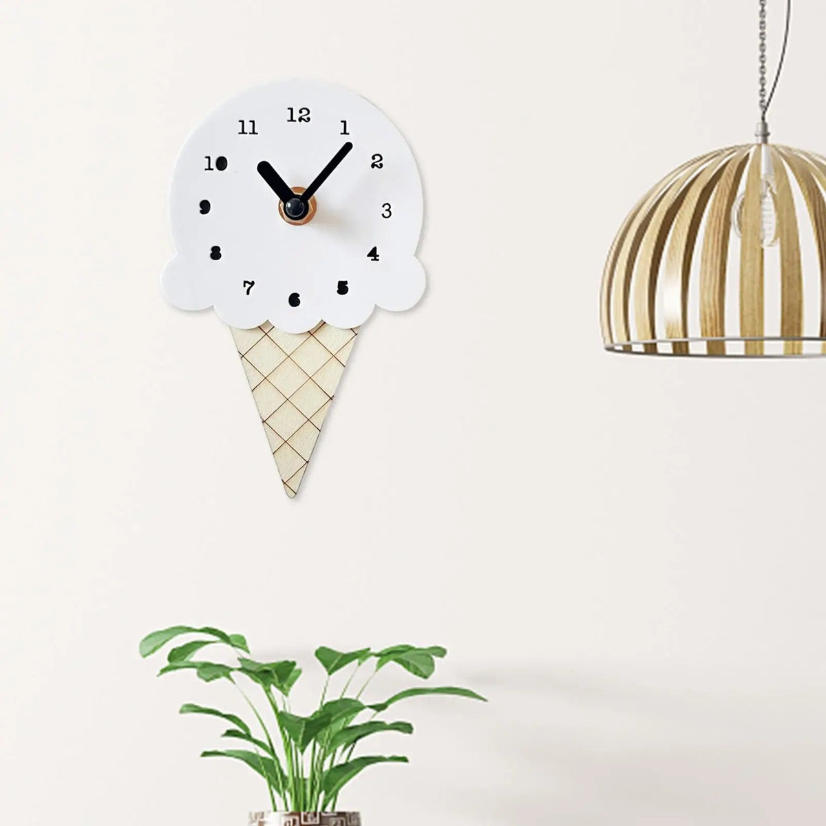 Ice Cream Cone Wall Clock – product view 3