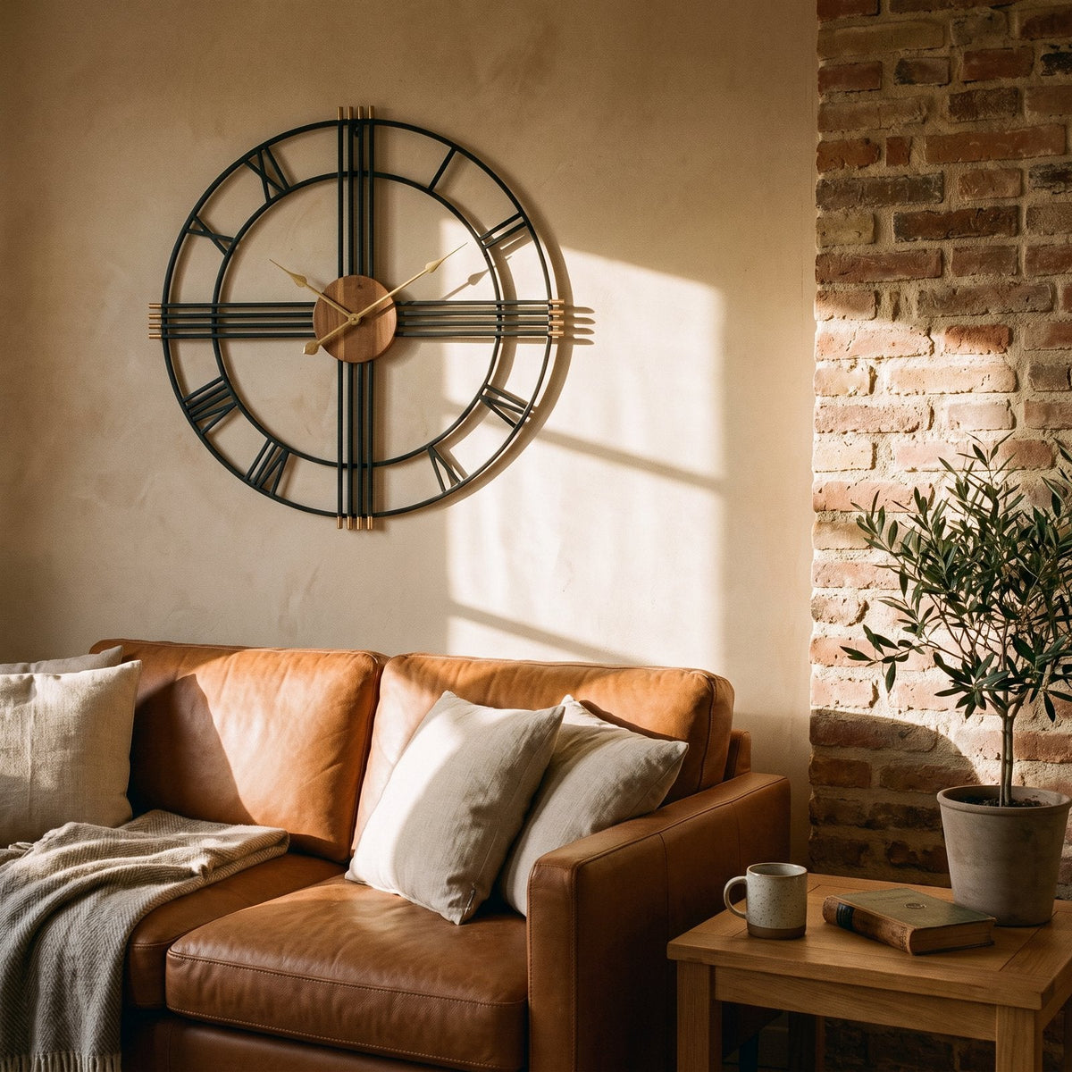 Industrial Metal Wall Clock – product image