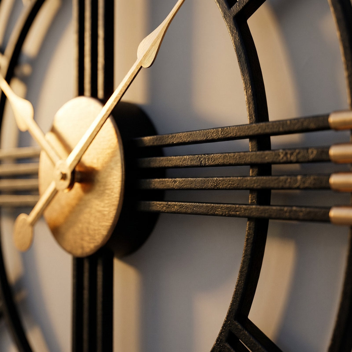Industrial Metal Wall Clock – product view 4