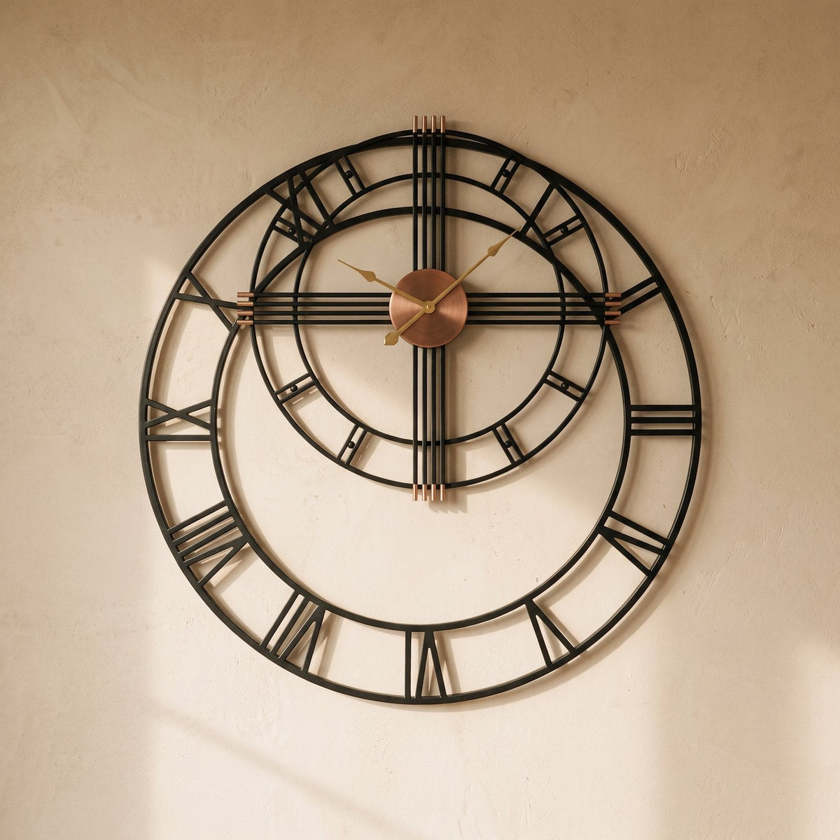Industrial Metal Wall Clock – product view 5