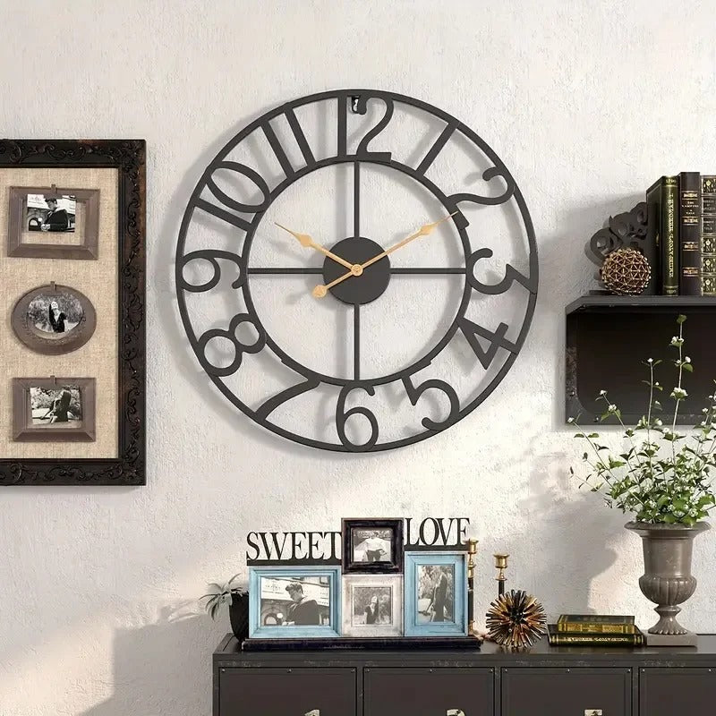 Industrial Numbers Wall Clock – product view 2
