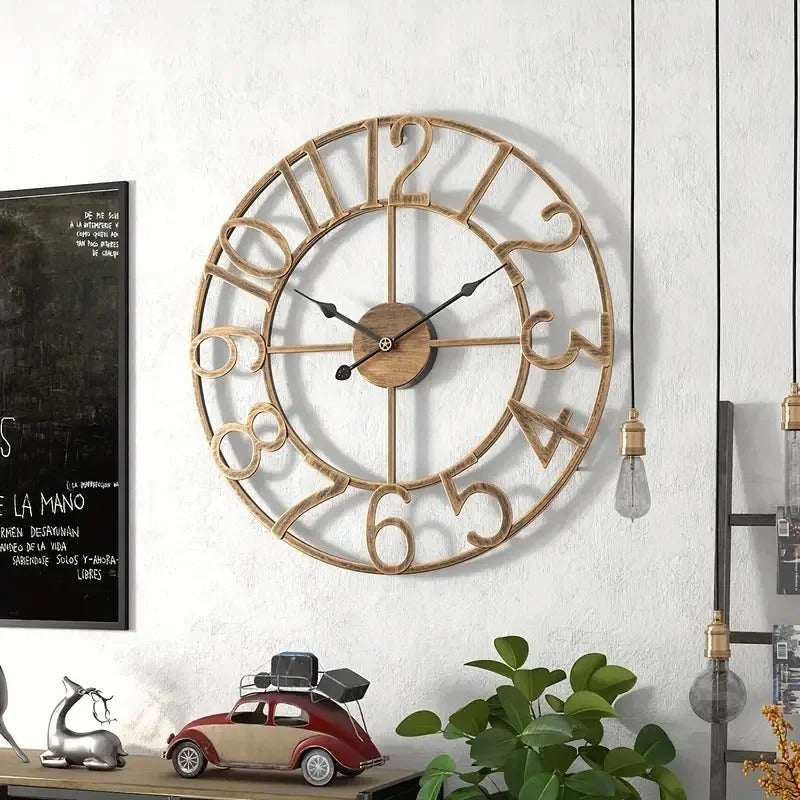 Industrial Numbers Wall Clock – product view 3