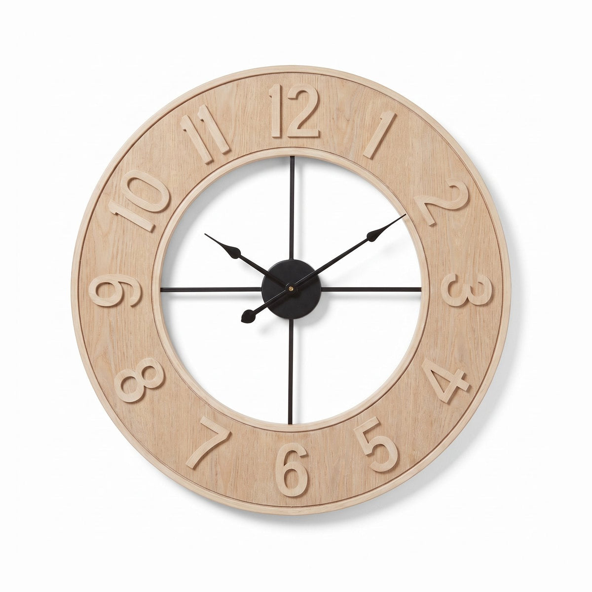 Industrial Wood Wall Clock – product view 5