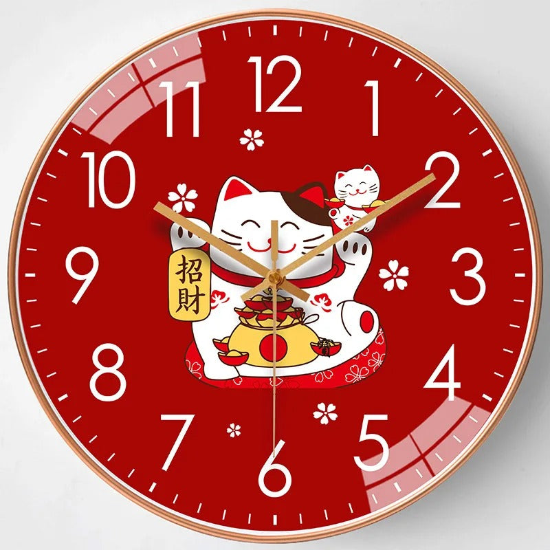 Japanese Cat Wall Clock – product image
