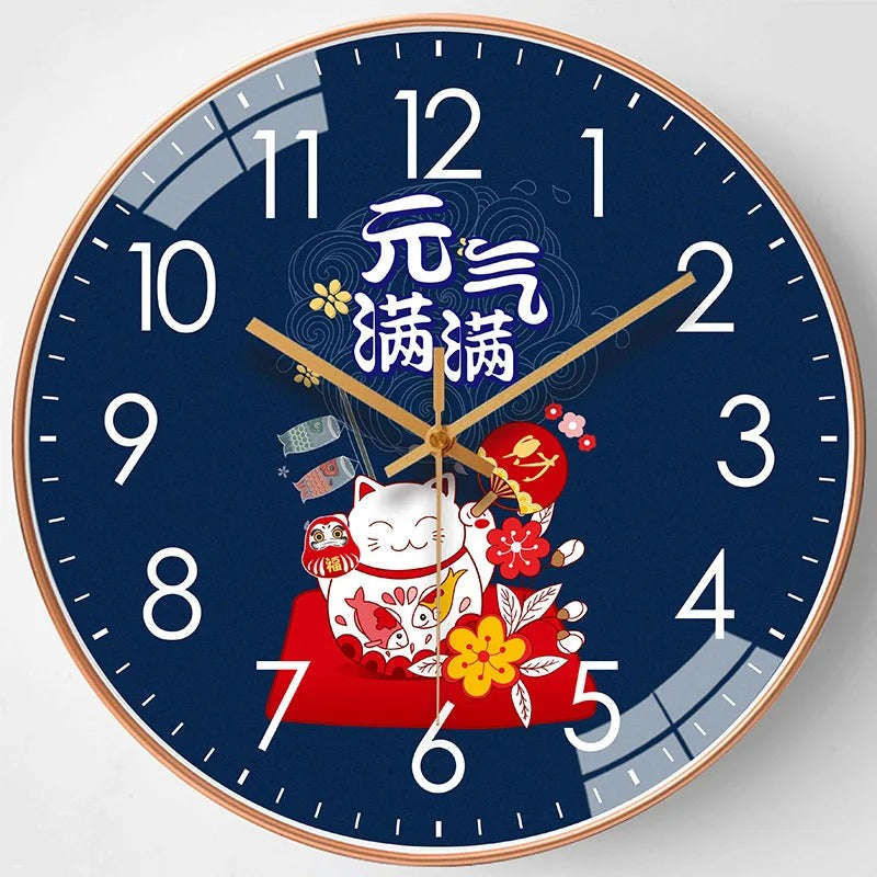 Japanese Cat Wall Clock – product view 2