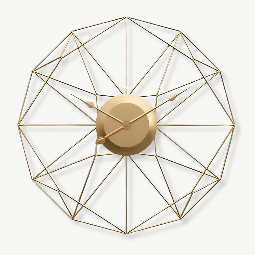 Large Design Wall Clock – Gold