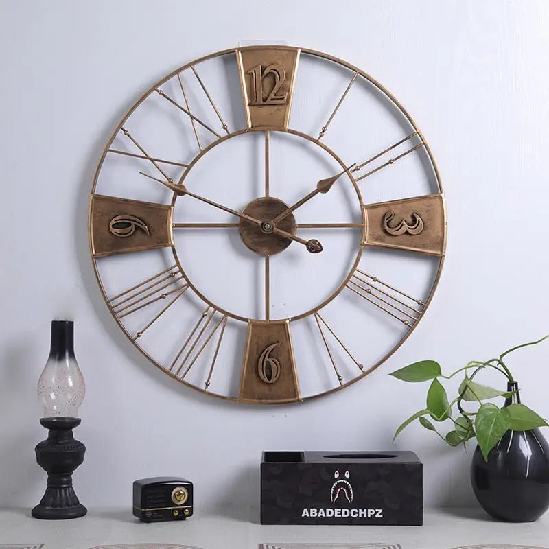 Large Factory Style Wall Clock – view 7