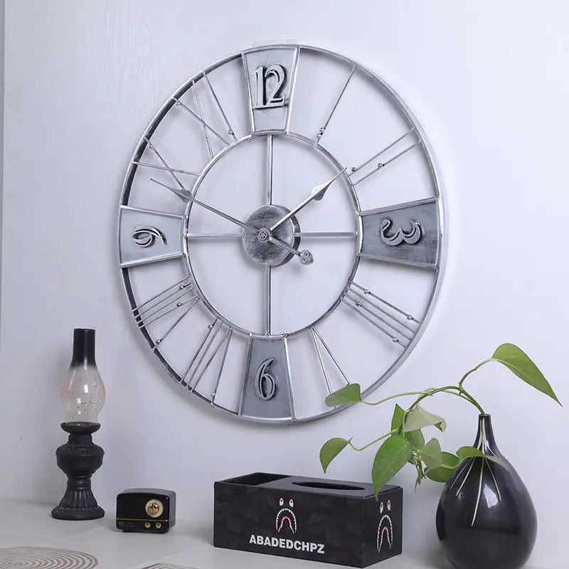Large Factory Style Wall Clock – view 9