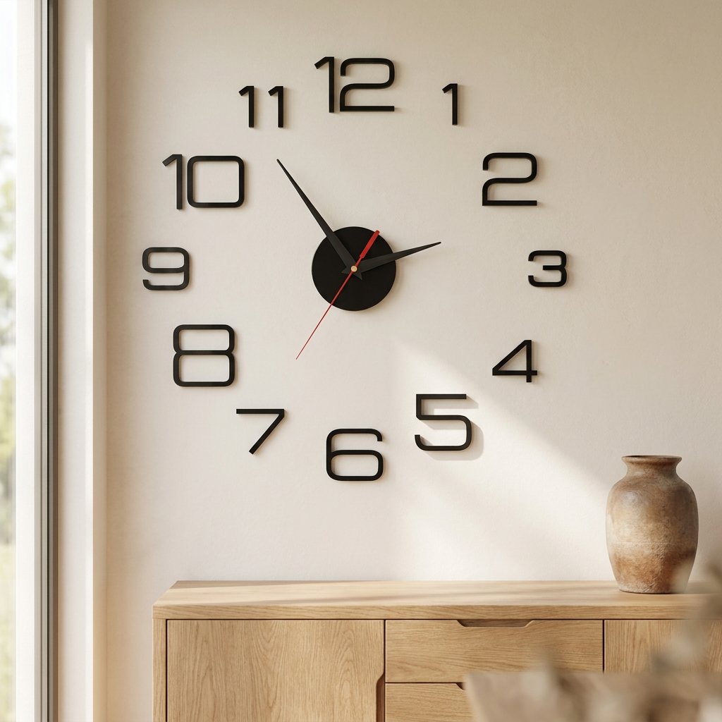 Large Modern Numbers Wall Clock – product image