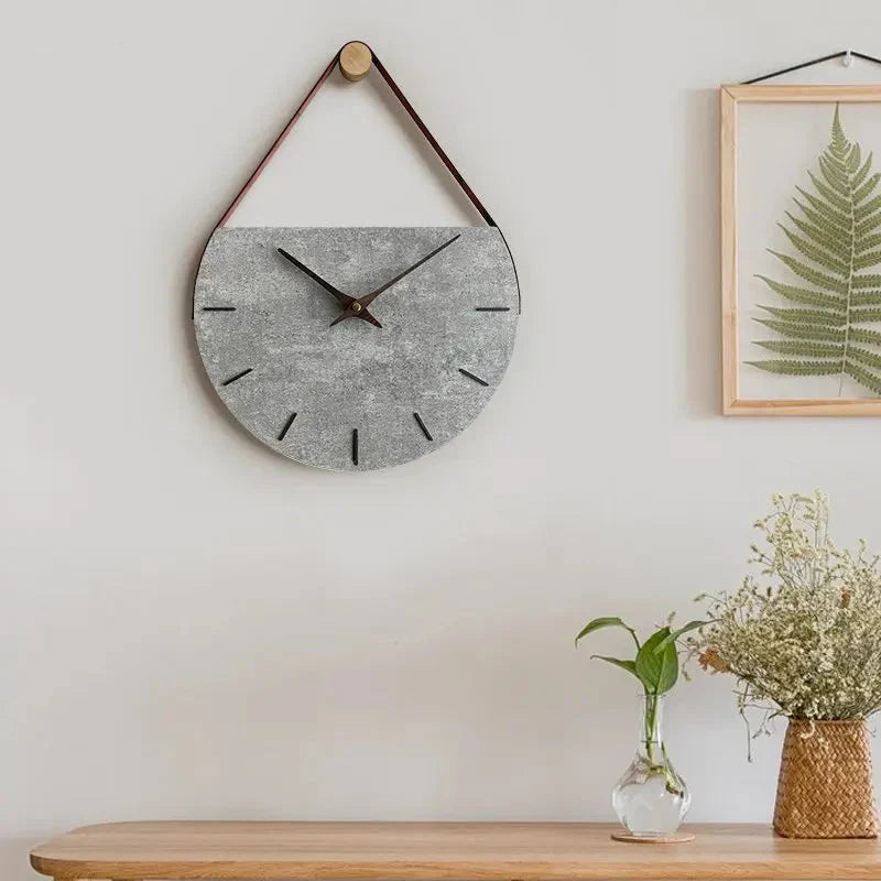 Leather Hanging Wall Clock – product image