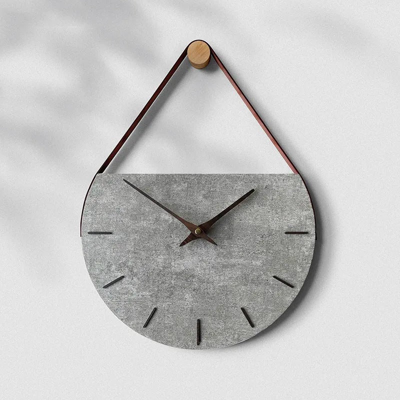 Leather Hanging Wall Clock – product view 2