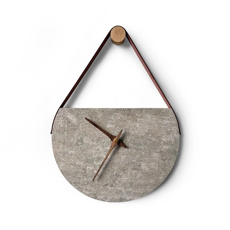 Leather Hanging Wall Clock – product view 5