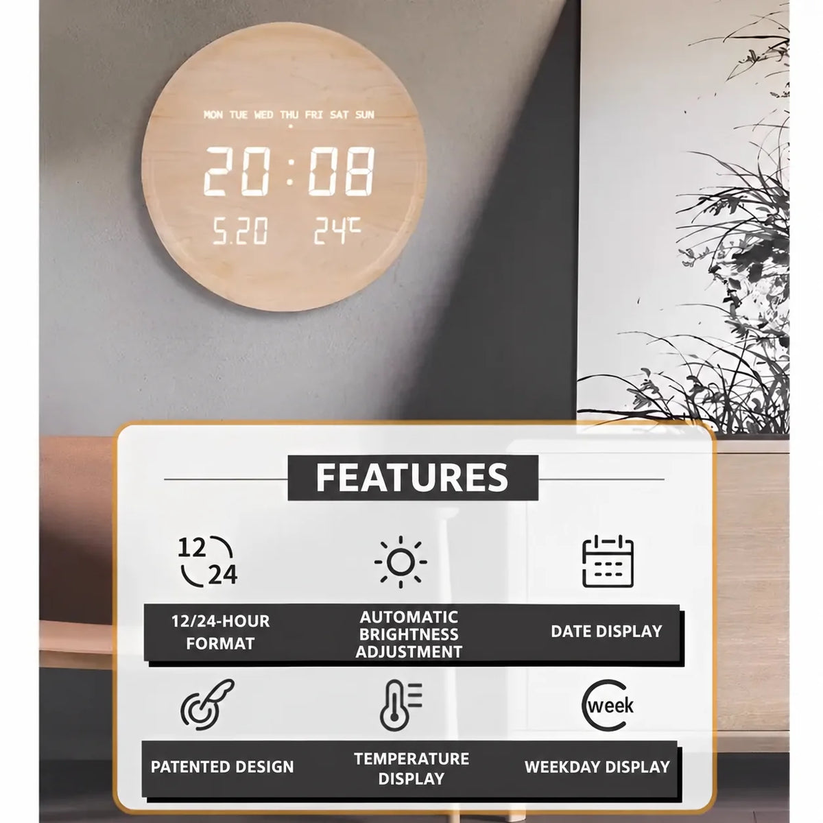 LED Design Wall Clock – image 4