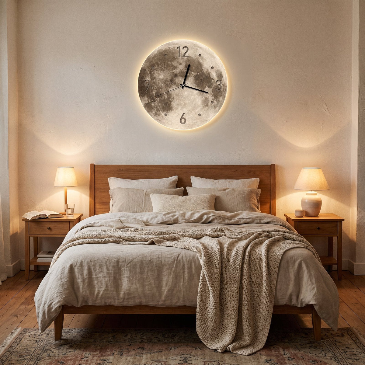 LED Lunar Wall Clock – product view 3