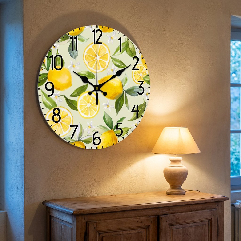 Lemon Fruit Wall Clock – product view 4