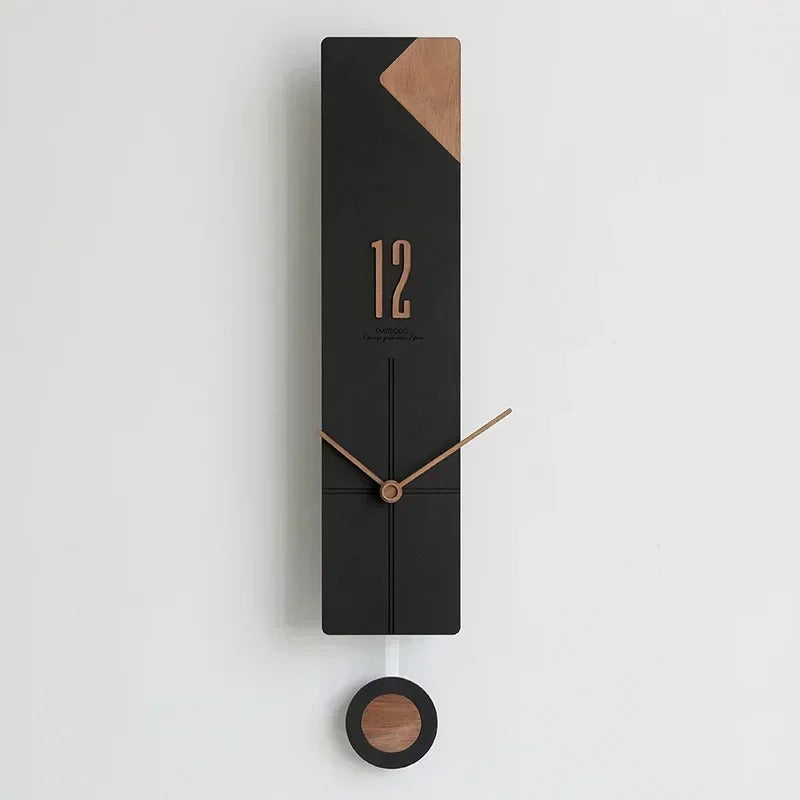Long Wood Wall Clock – product view 2