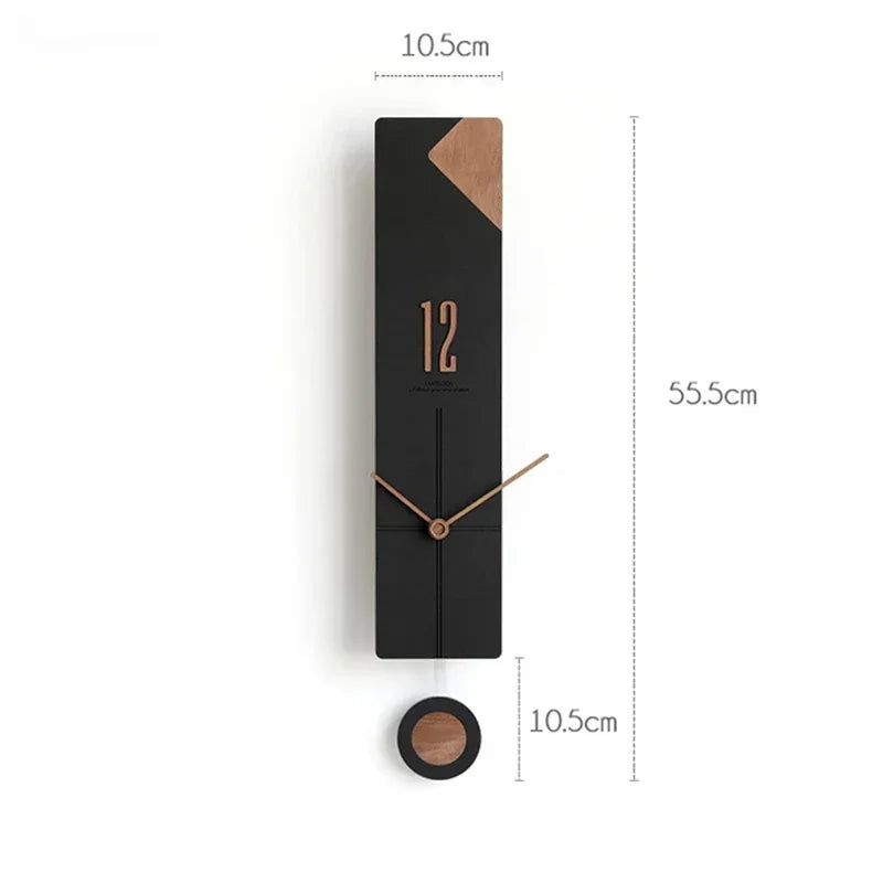 Long Wood Wall Clock – product view 9