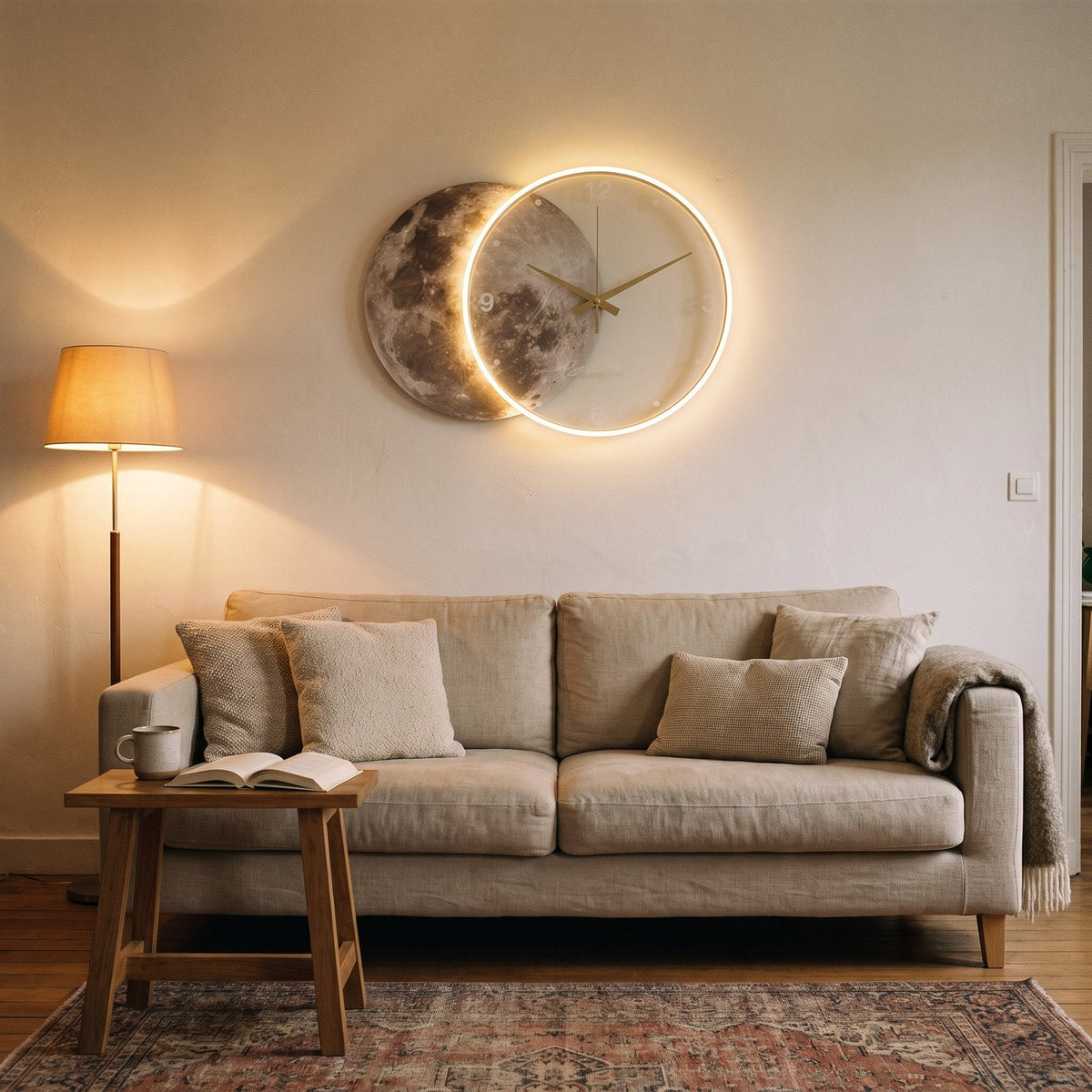 Luminous Moon Wall Clock – product image