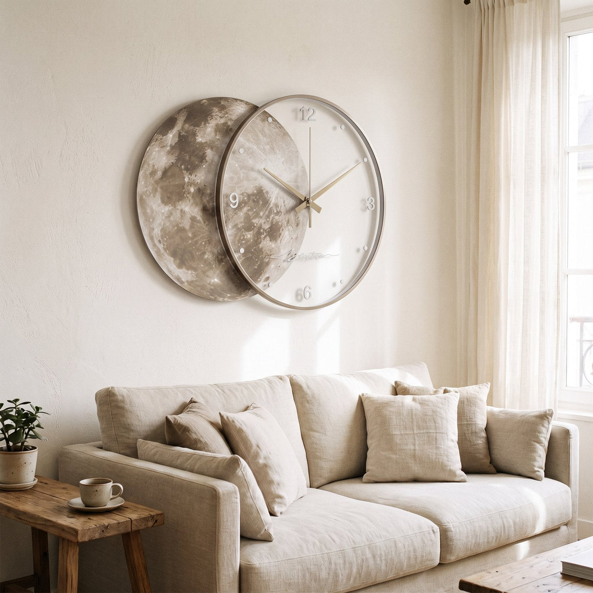 Luminous Moon Wall Clock – product view 5