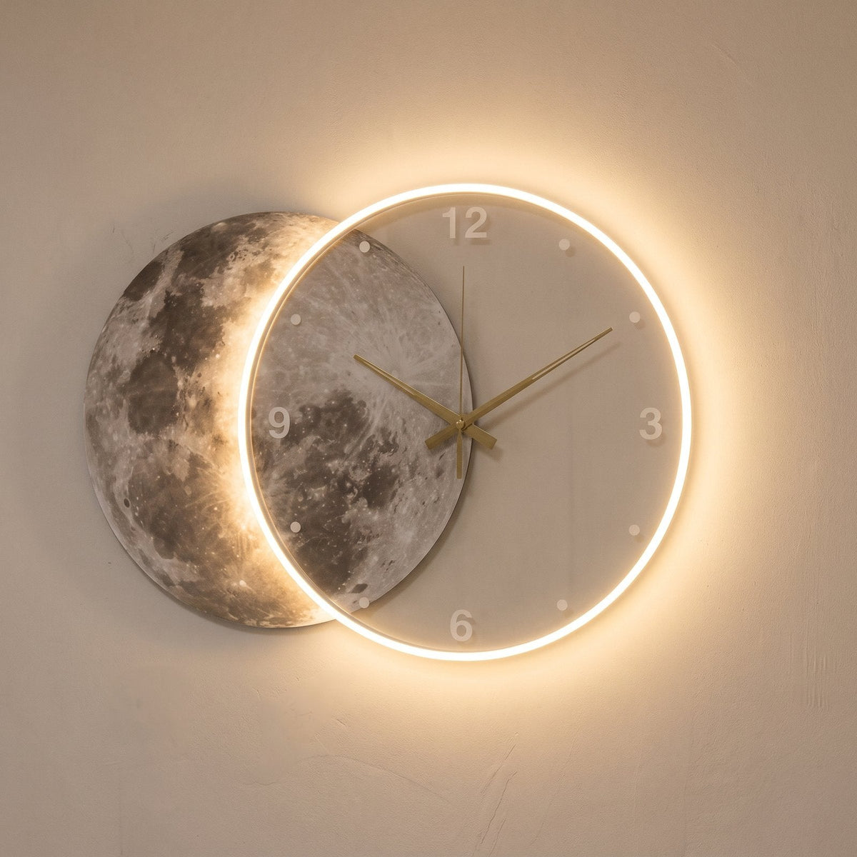Luminous Moon Wall Clock – product view 8