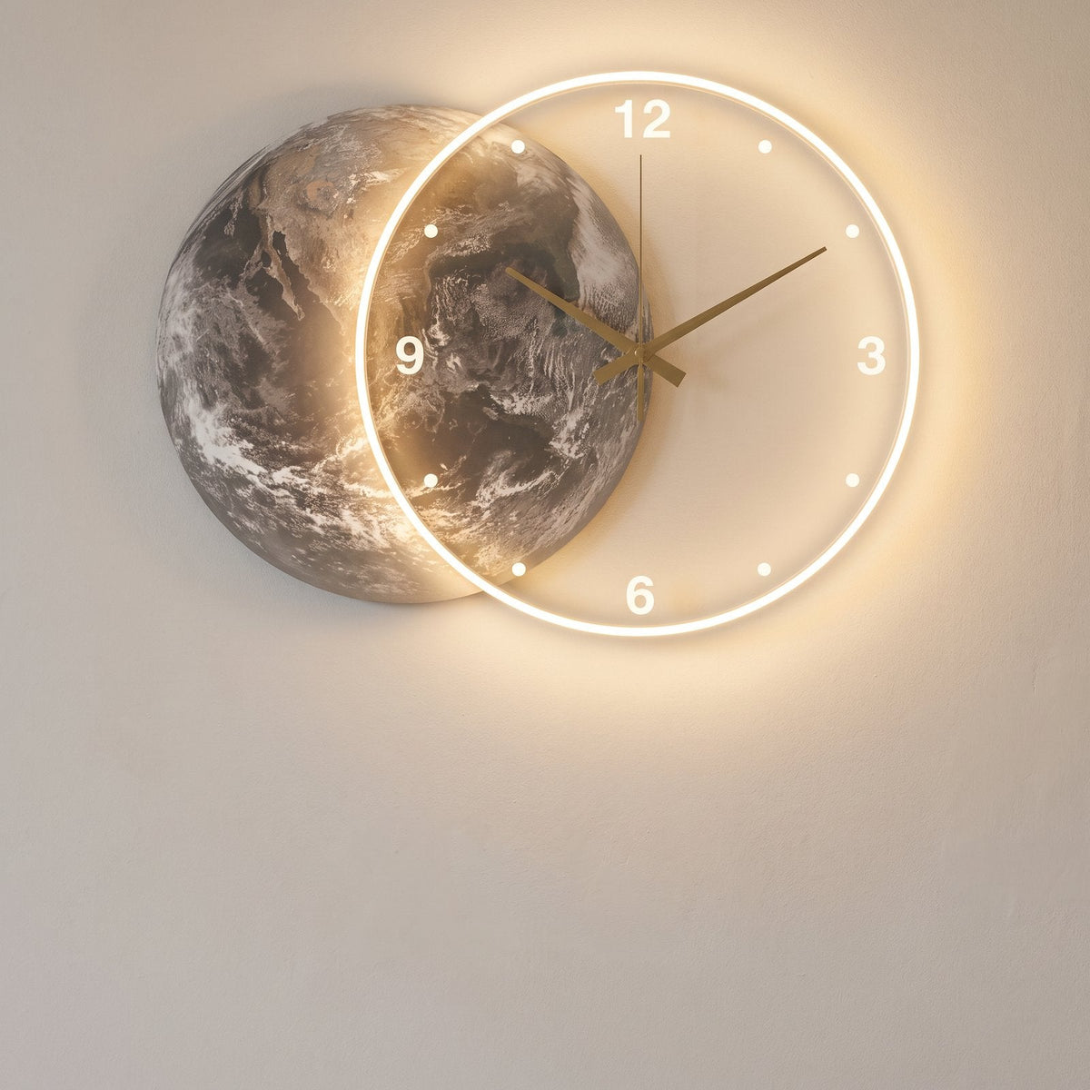 Luminous Moon Wall Clock – product view 9