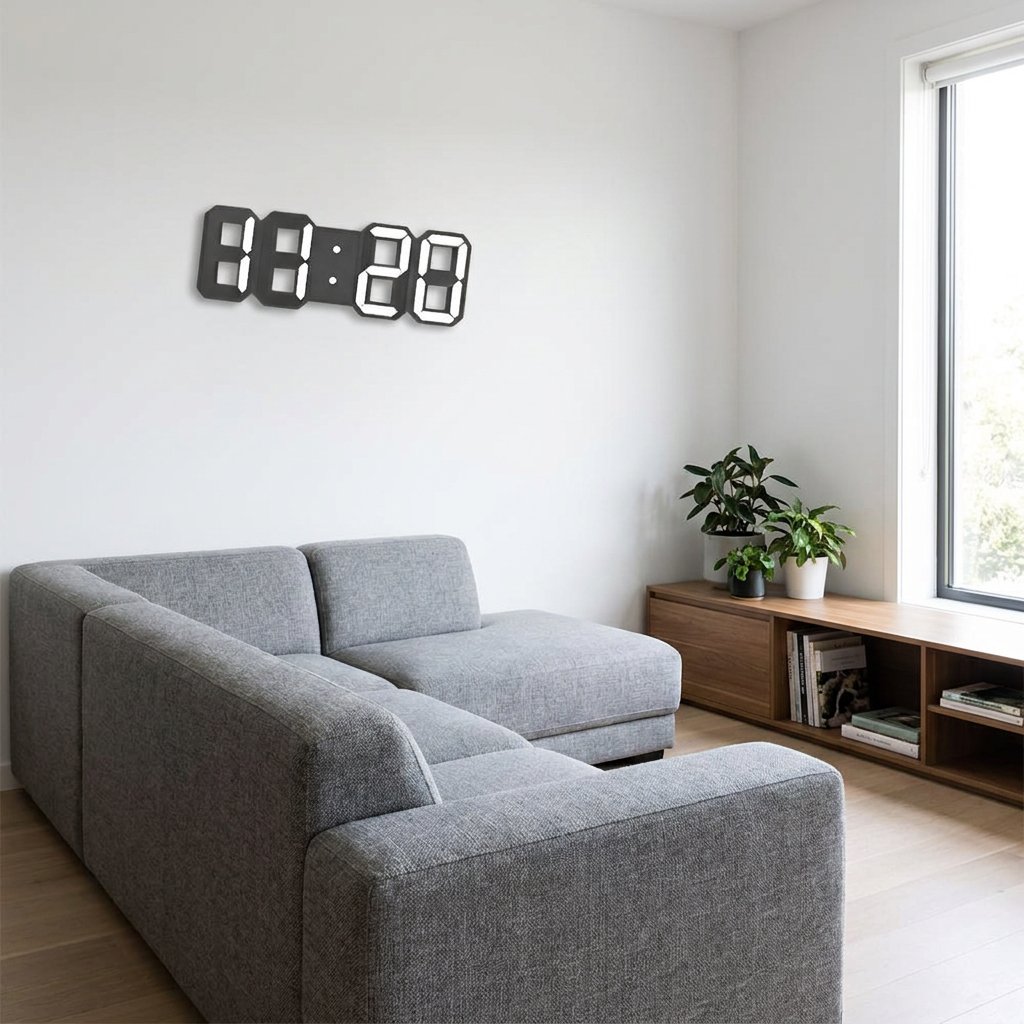Luminous Number Digital LED Wall Clock – product view 2