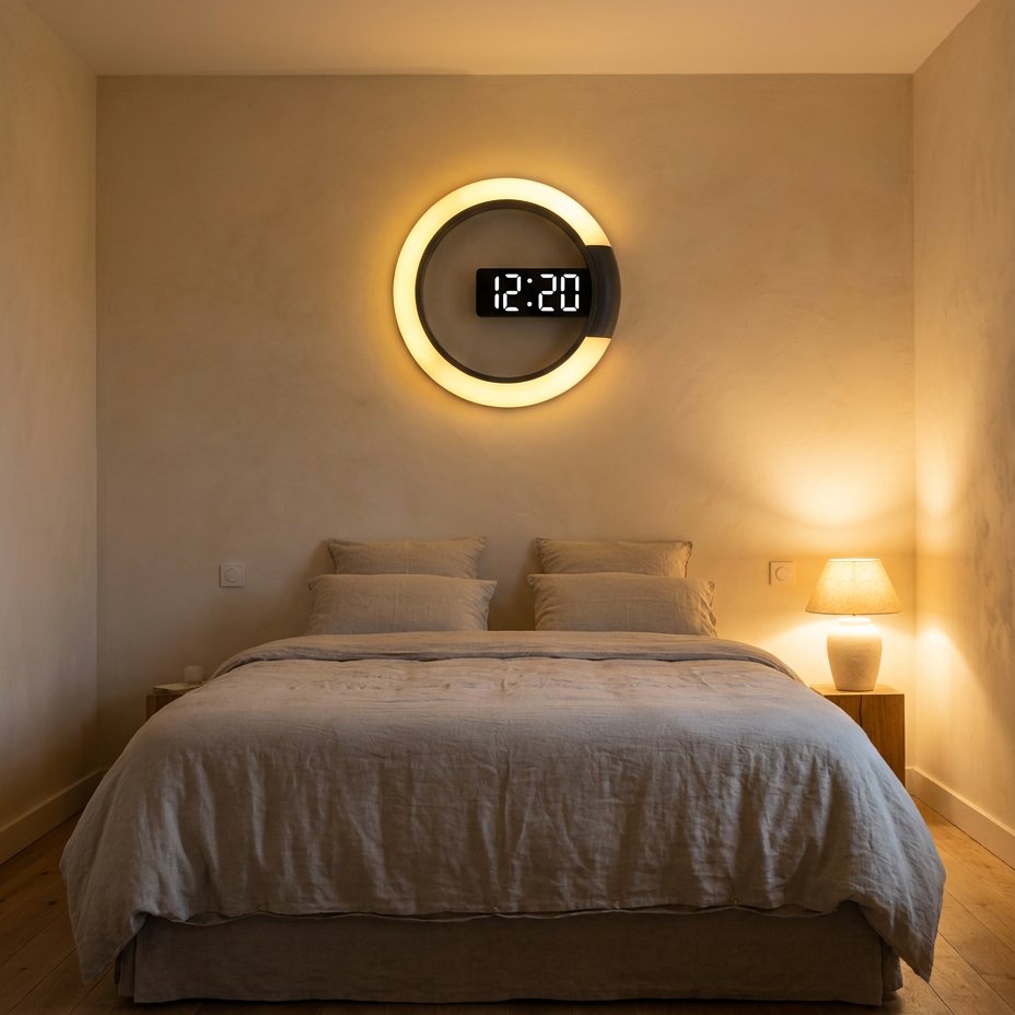 Luminous Ring Wall Clock – product view 2