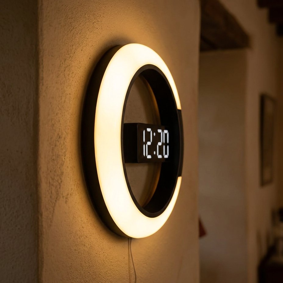 Luminous Ring Wall Clock – product view 3