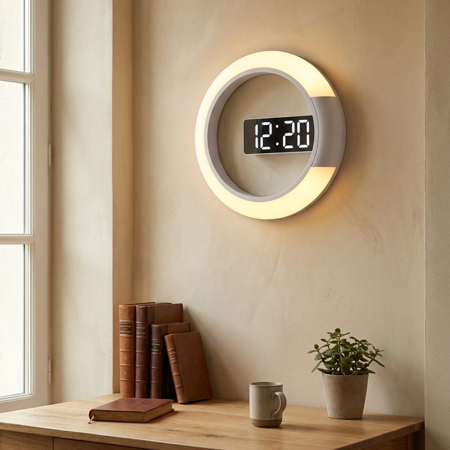 Luminous Ring Wall Clock – product view 4