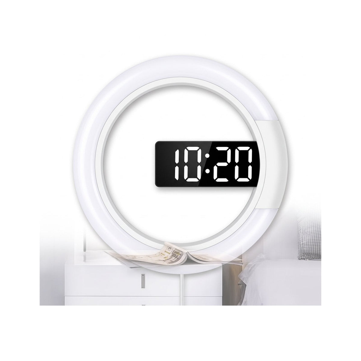 Luminous Ring Wall Clock – product view 6