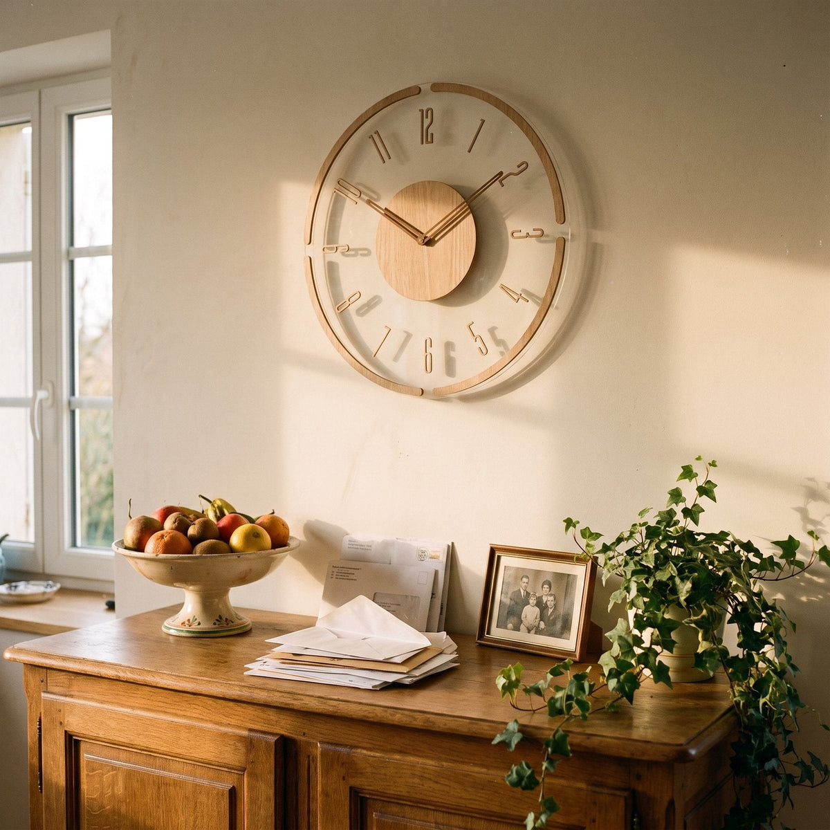 Minimal Wood Wall Clock – product view 6