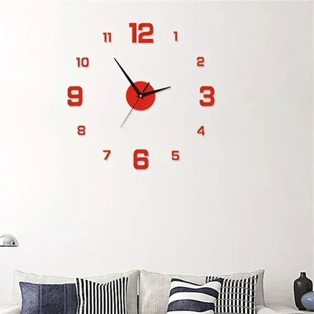 Minimalist 3D Numeral Wall Clock – product view 2