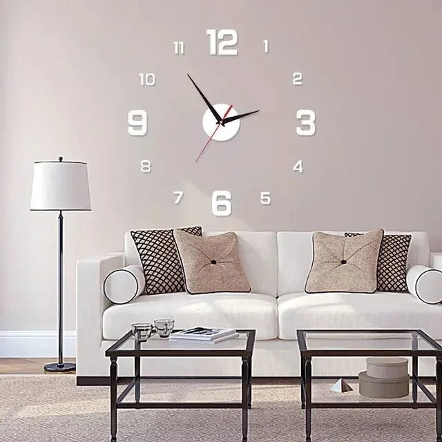 Minimalist 3D Numeral Wall Clock – product view 3