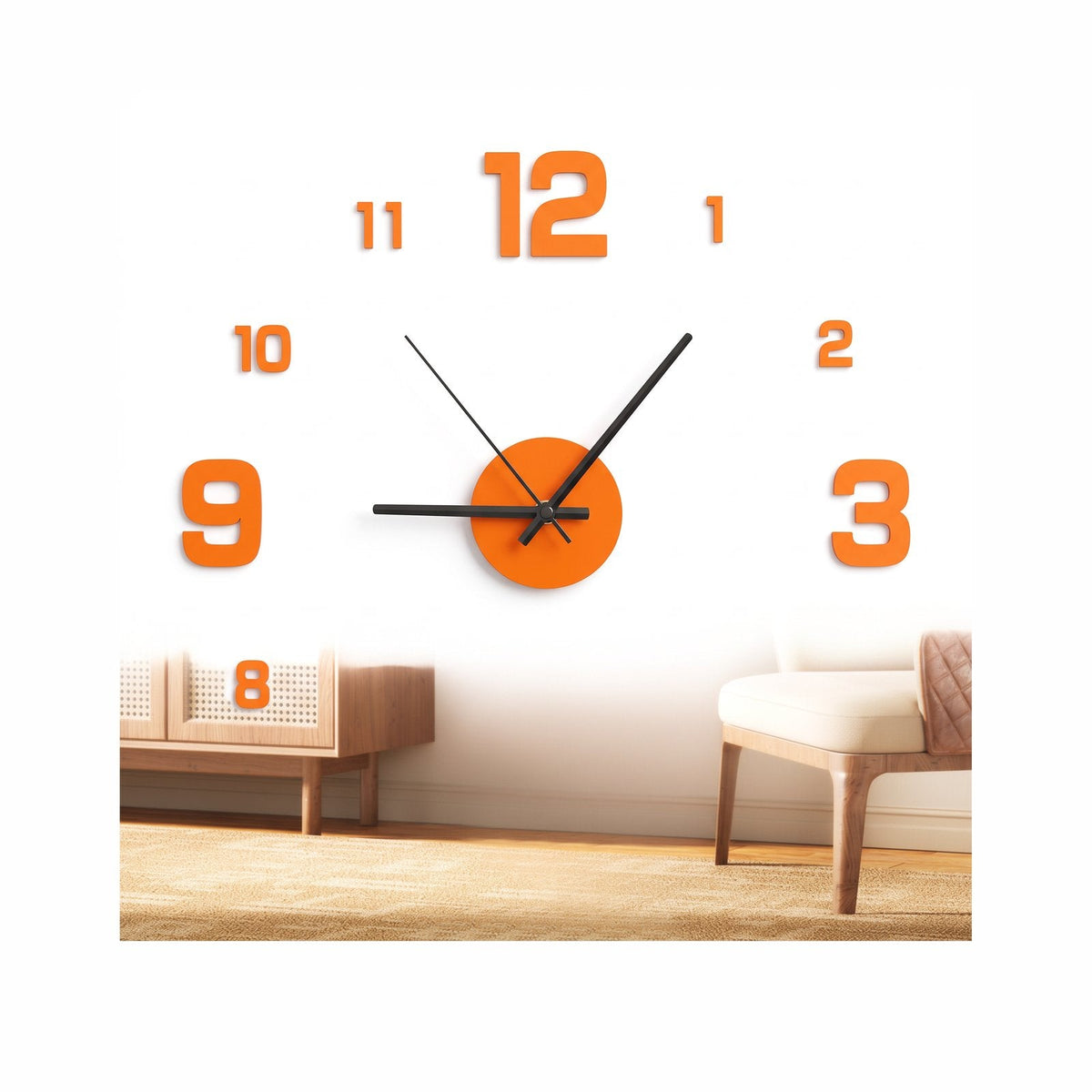 Minimalist 3D Numeral Wall Clock – product view 9