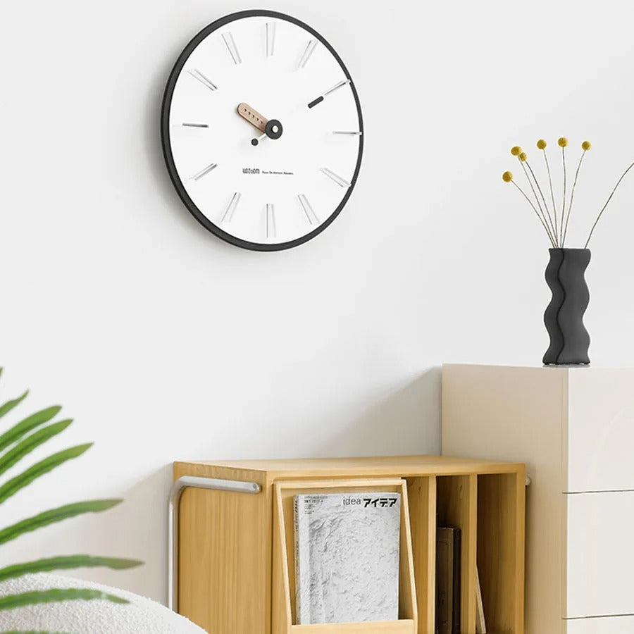 Minimalist Black Wall Clock – product view 2