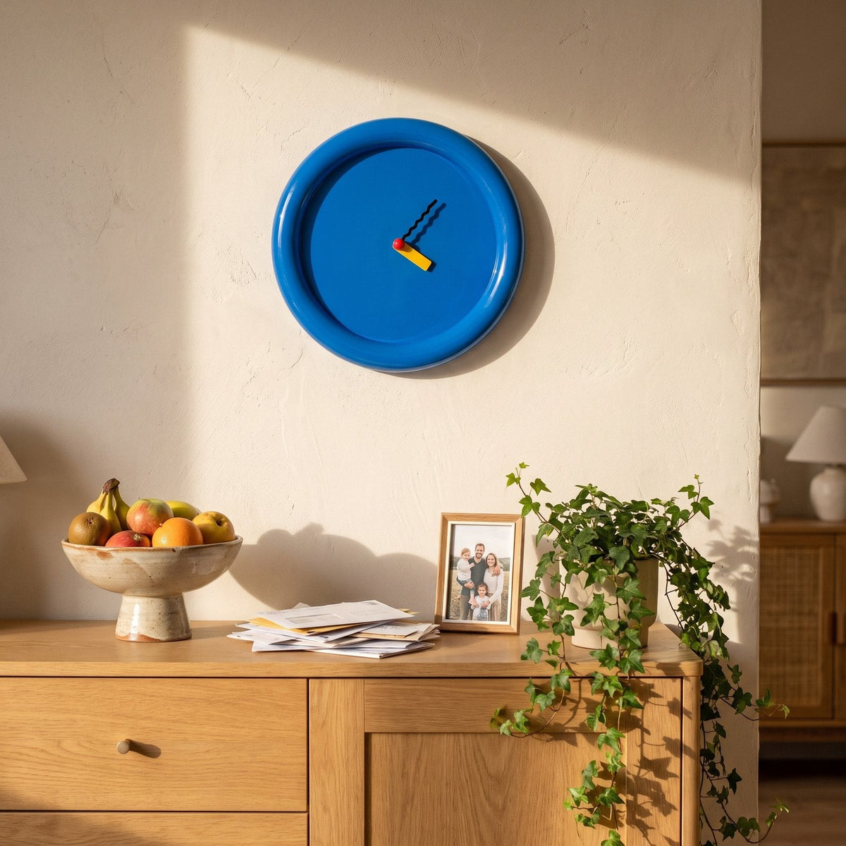 Minimalist Blue Dial Wall Clock – product image