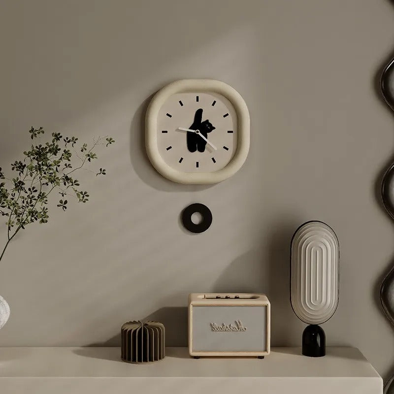 Minimalist Cat Wall Clock – product image